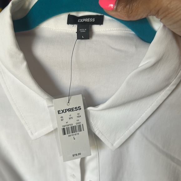 White corset blouse EXPRESS size Large - Picture 3 of 4